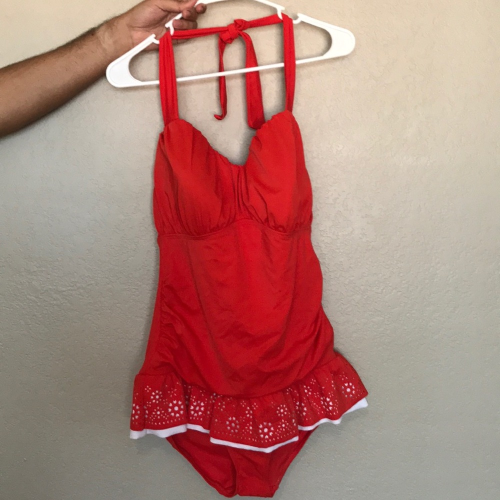 NWT One piece Red Swimsuit Size 16